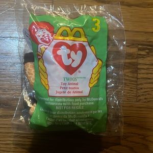 Vintage McDonald TY Beanie Babies # 3 - Twigs w/ Multiplies Errors unopened